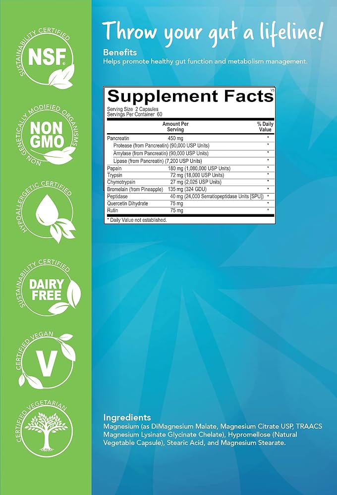 Advanced Nutrition Solutions Q Restore React Mg - 60 Capsules - image 3