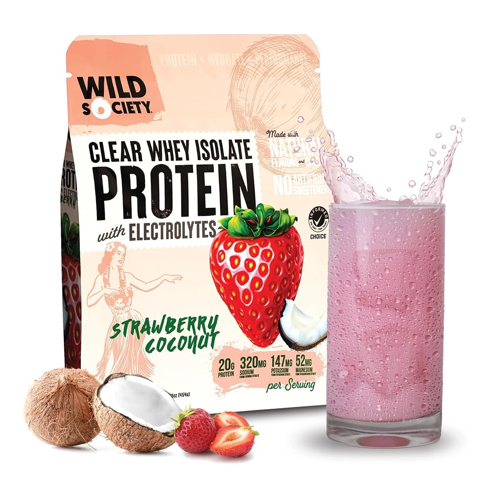 WILD SOCIETY Clear Whey Protein Isolate Drink with Electrolytes