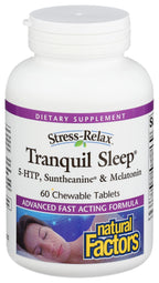 Natural Factors Stress-Relax Tranquil Sleep Chewable Tablets - 60 Count