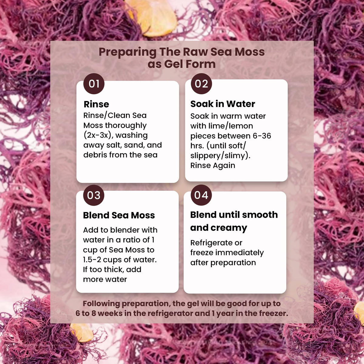Herb To Body Purple Sea Moss Wildcrafted - 4 oz - image 2