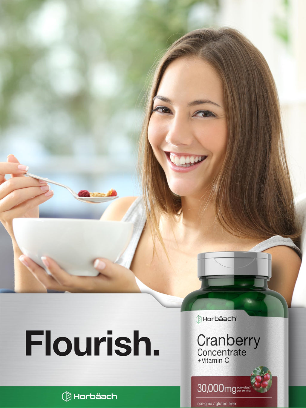 Horbäach Cranberry Concentrate Extract Pills with Vitamin C - 120 Capsules - image 6