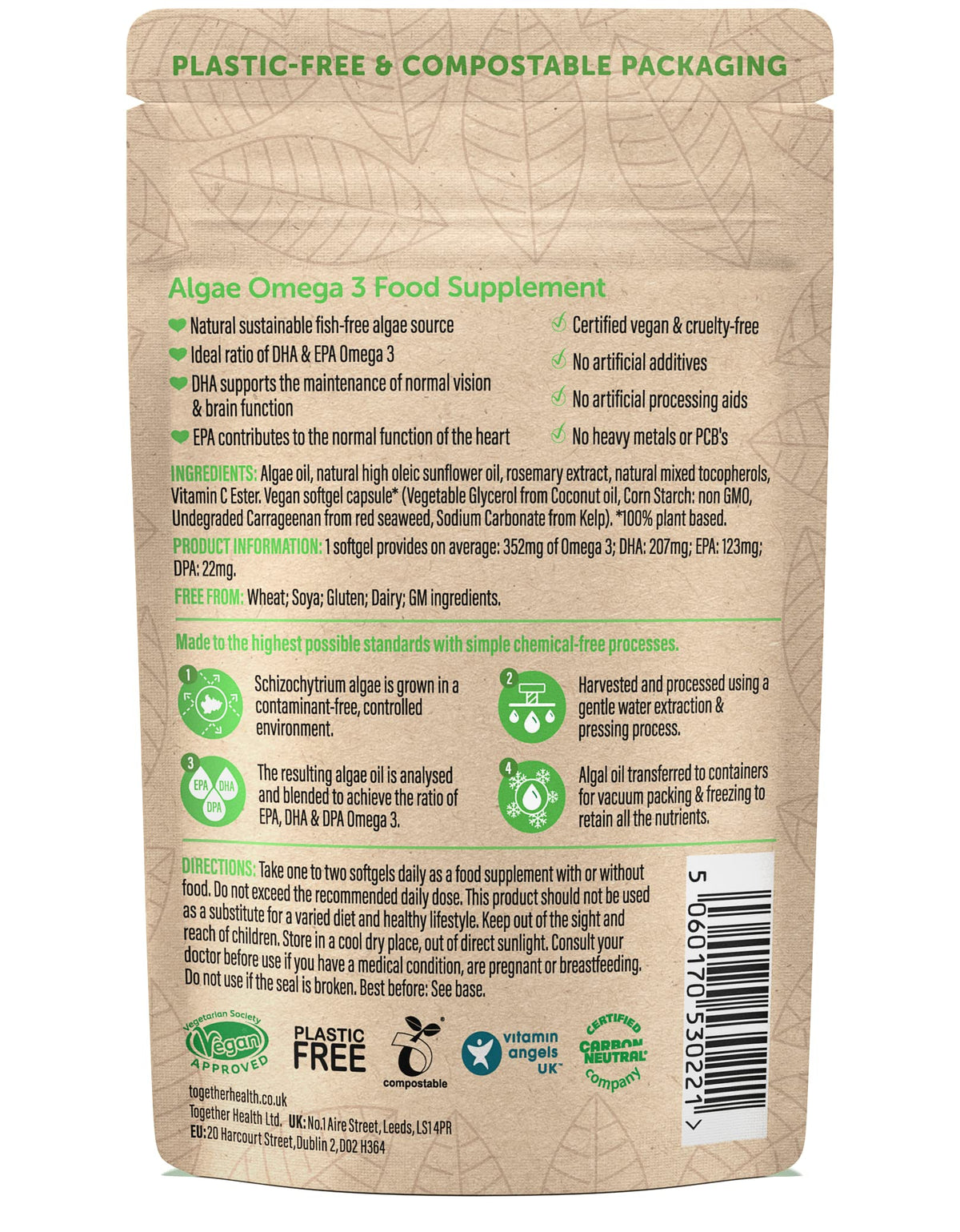 Together Omega 3 DHA Rich Algae Oil - 30 Softgels - image 2