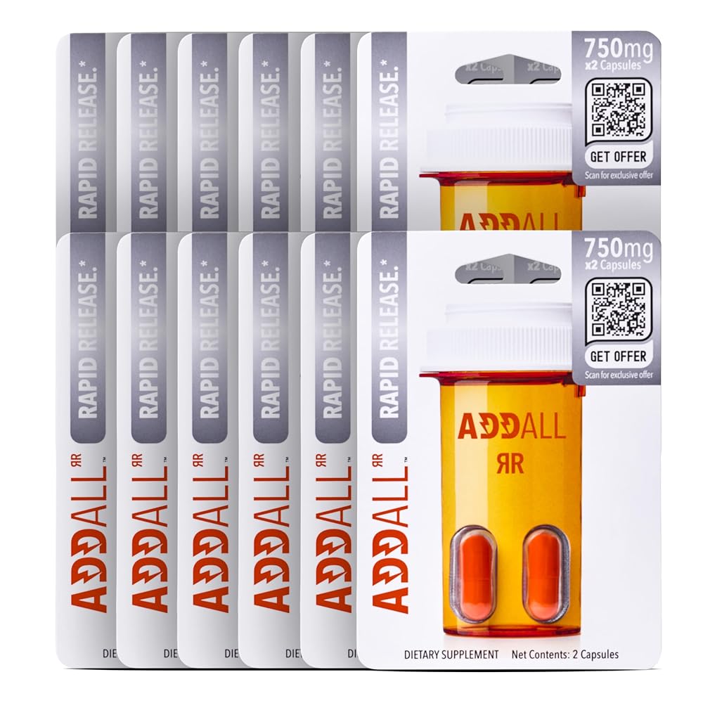 Addall Rapid Release Supplement for Focus & Energy - 24 Capsules