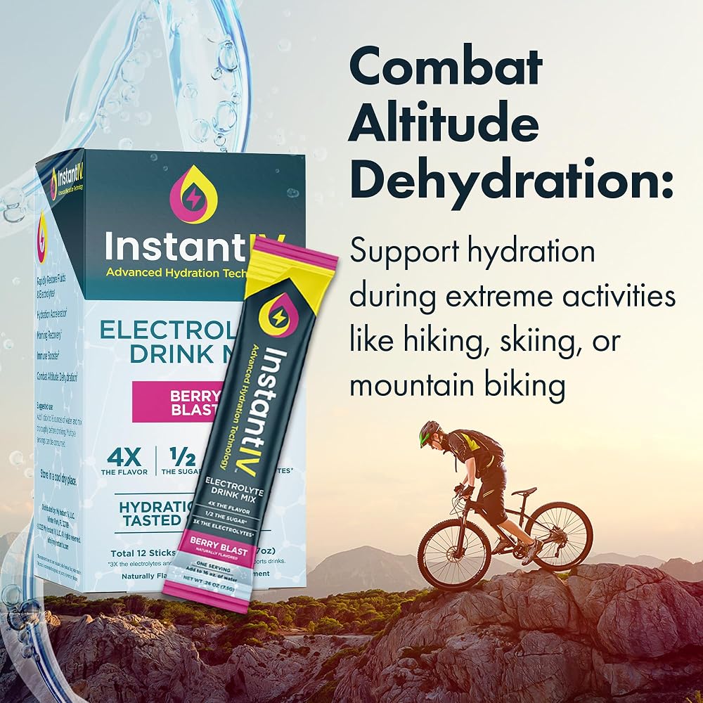 Instant IV Electrolytes Powder Berry Blast - 12 Packets - image 7