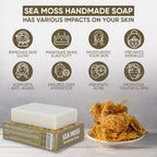HERBOGANIC Sea Moss Handmade Soap Bar - 100g - image 4