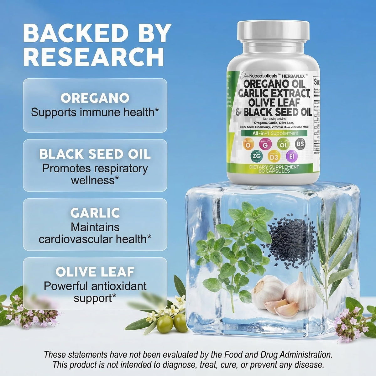 Clean Nutraceuticals Oregano Oil Immune Support - 60 Capsules - image 3