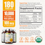 biophix Organic Vitamin D-3 K2 Turmeric - 180 Vegetarian Capsules - image 4