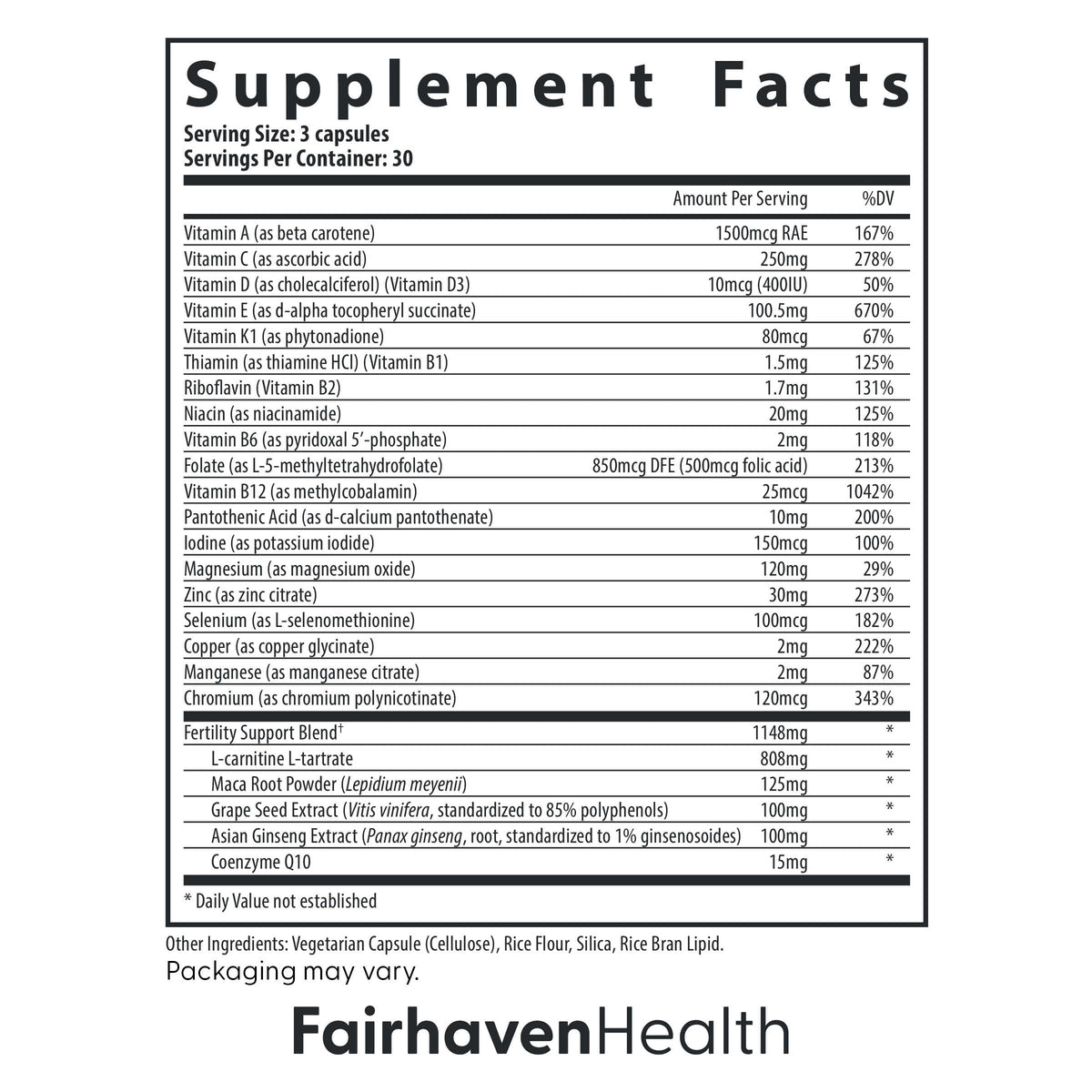 Fairhaven Health FertilAid for Men Fertility Supplements for Men