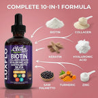 Clean Nutraceuticals Biotin Collagen Keratin Liquid Drops for Hair Growth - image 5