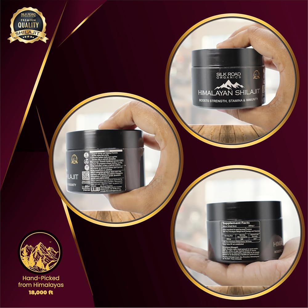 SILK ROAD ORGANICS Authentic Himalayan Shilajit Soft Resin