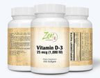 Zen Supplements Vitamin D-3 1000 IU - 250 Softgels - image 3