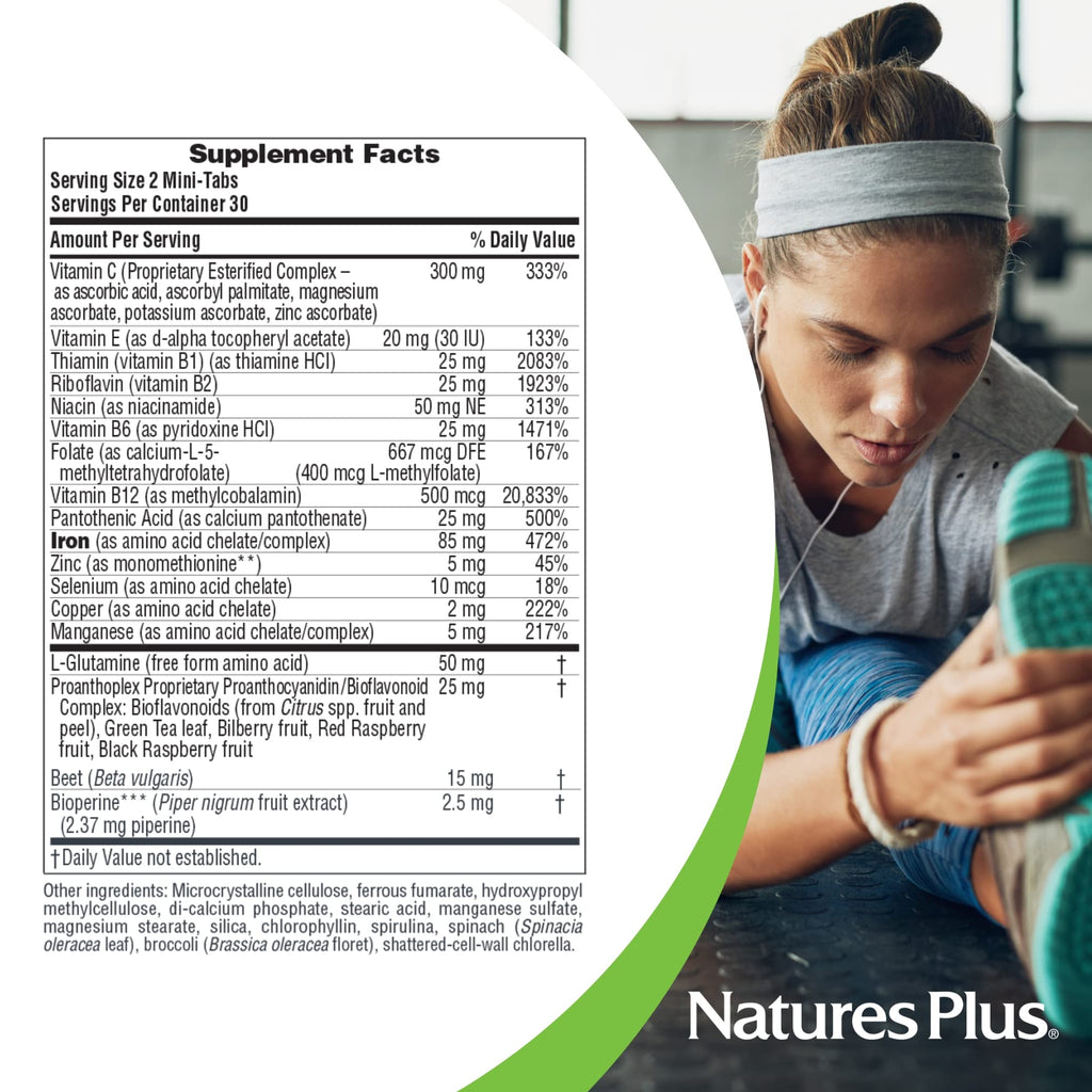 NaturesPlus Hema-Plex Iron - Slow-Release Mini-Tabs - 85 mg Chelated