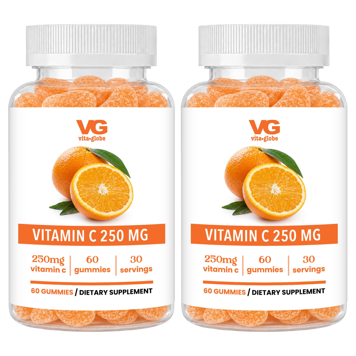 VITA GLOBE Vitamin C 250mg Gummies with Collagen - 120 Count