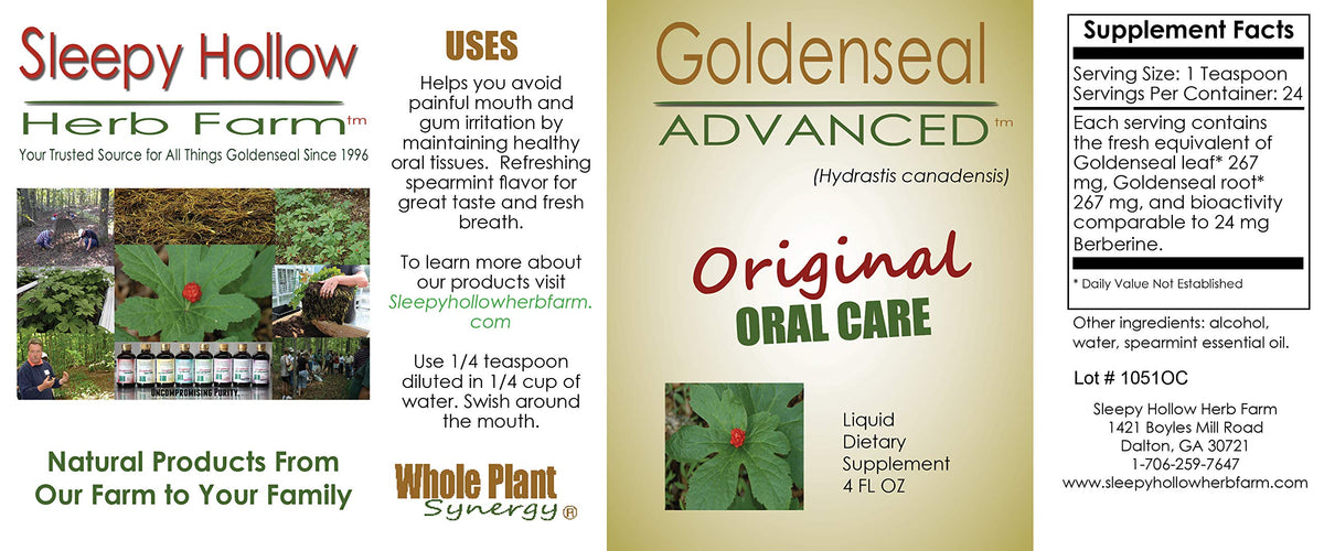 Sleepy Hollow Herb Farm Goldenseal Oral Support 4 oz.