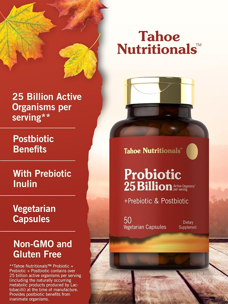 Tahoe Nutritionals Prebiotic, Probiotic & Postbiotic 25B CFU - 50 Capsules - image 4