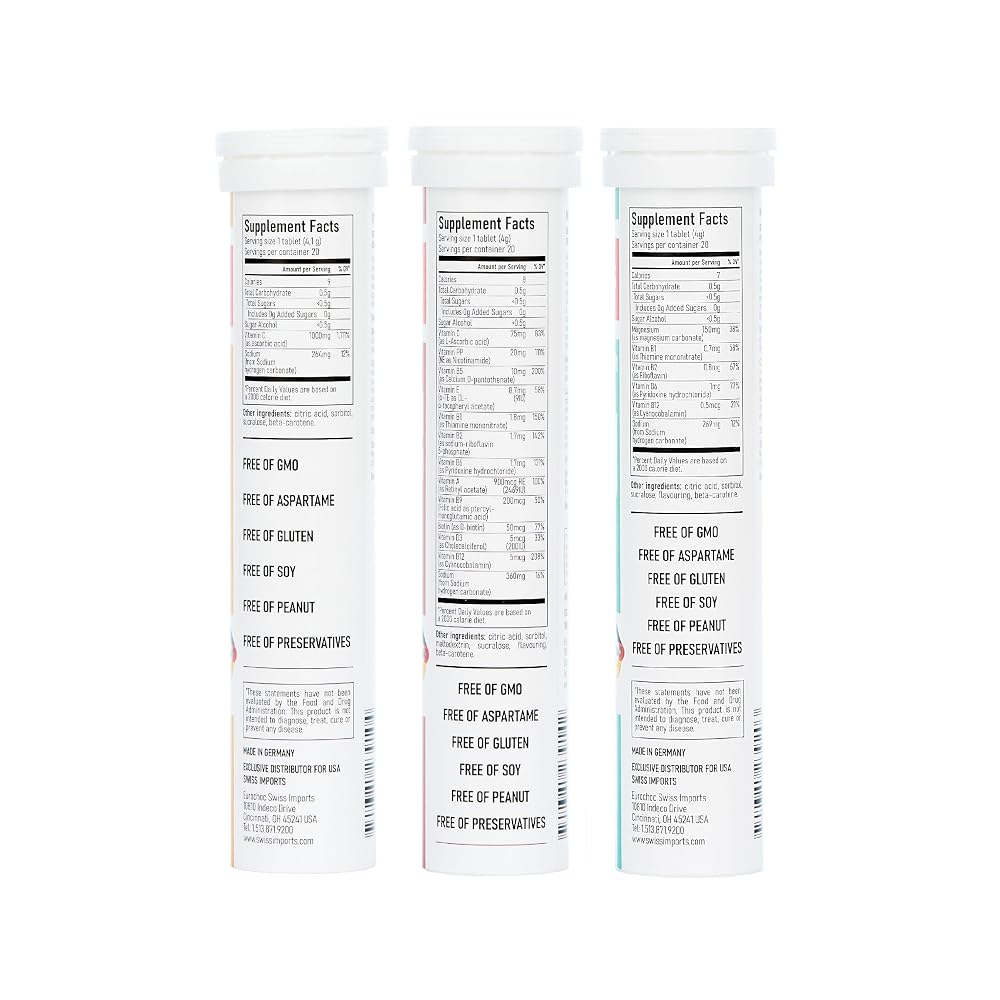 Swiss Imports Effervescent Variety Pack with Vitamin C 1000mg