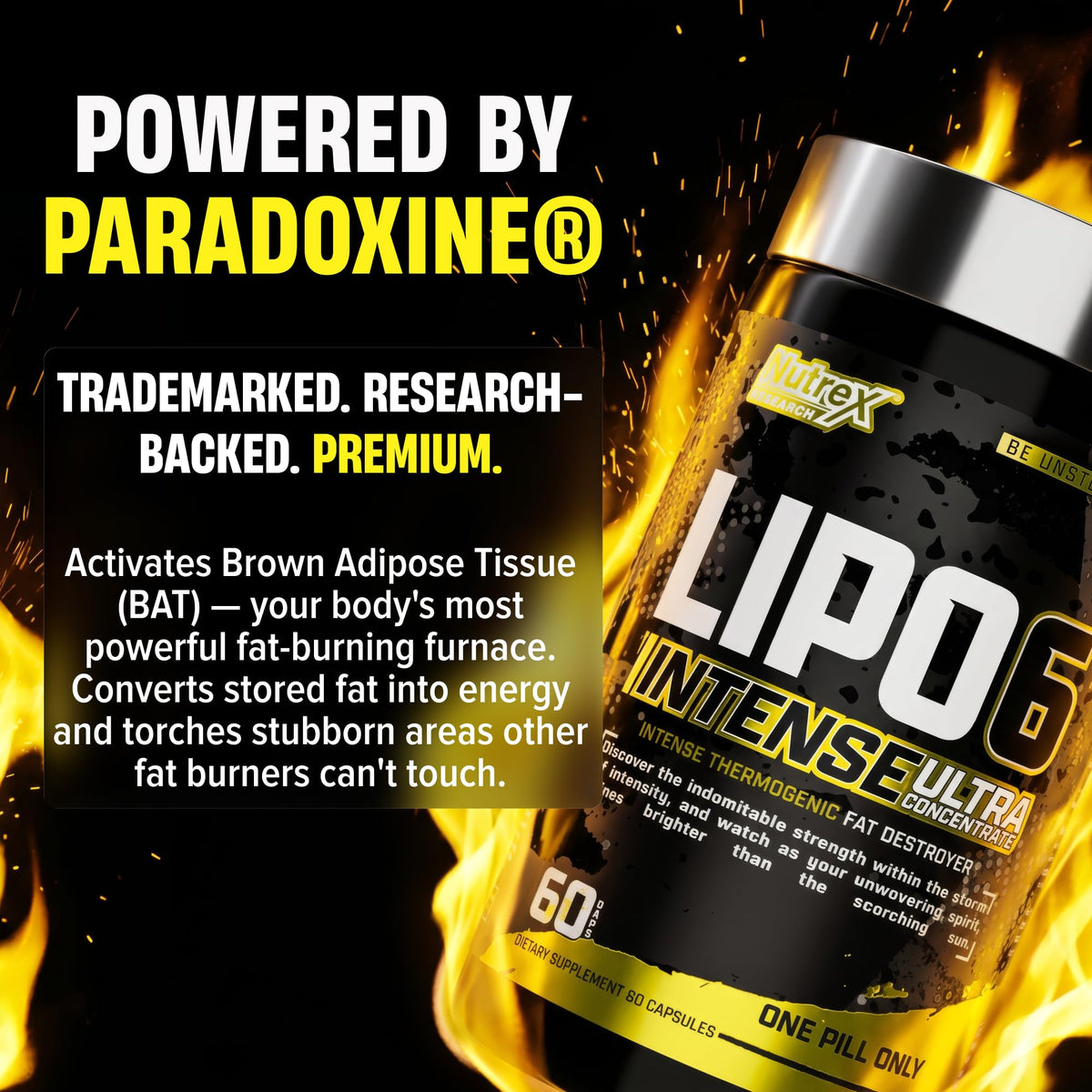 Nutrex Research Lipo6 Black Intense Thermogenic Fat Burner - 60 Capsules - image 4