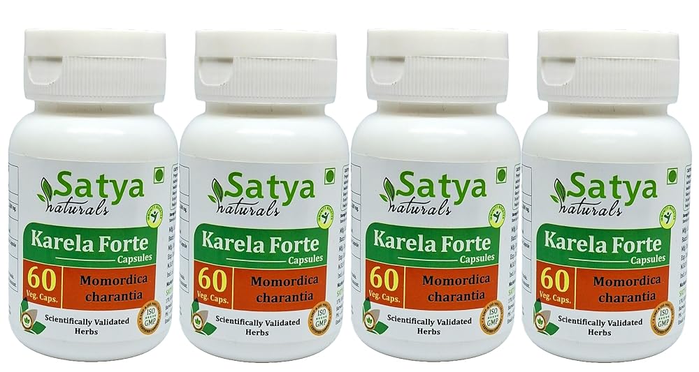 Satya Naturals Bitter Melon Forte Capsules 500 mg. 60 Veg. Capsule