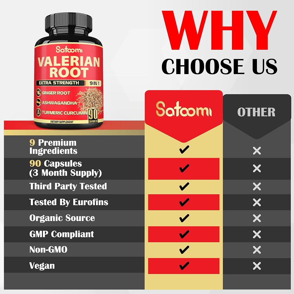 Satoomi Valerian Root Capsules with 9 Herbs - 90 Capsules - image 5