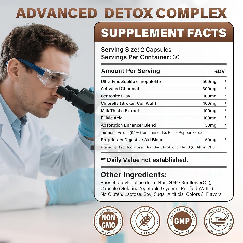 SUPRANOURISH Zeolite Detox Capsules Multi-Active Formula - 60 Capsules - image 2