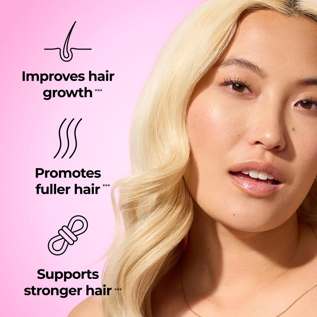 HUM Hair Strong Strawberry Gummies for Hair Growth Support - 60 Count - image 2