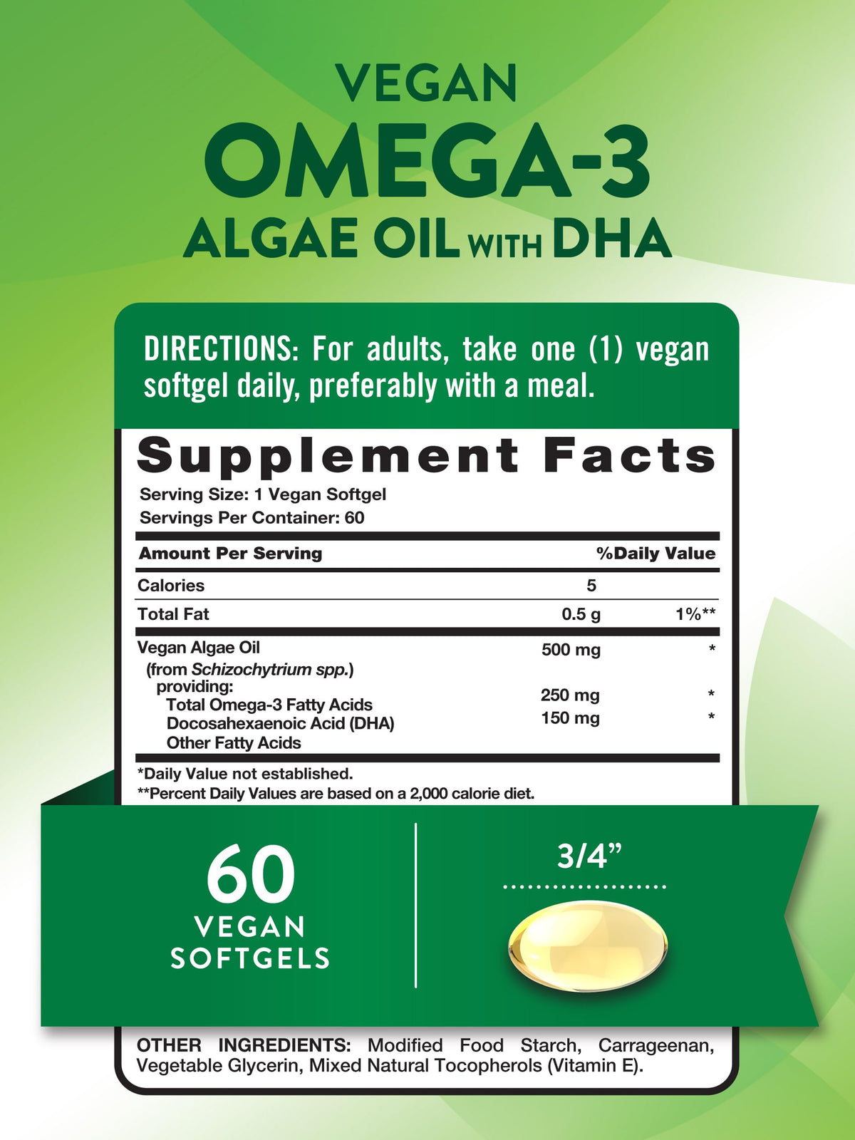 Nature's Truth Vegan Omega 3 Softgels - 60 Count - image 2