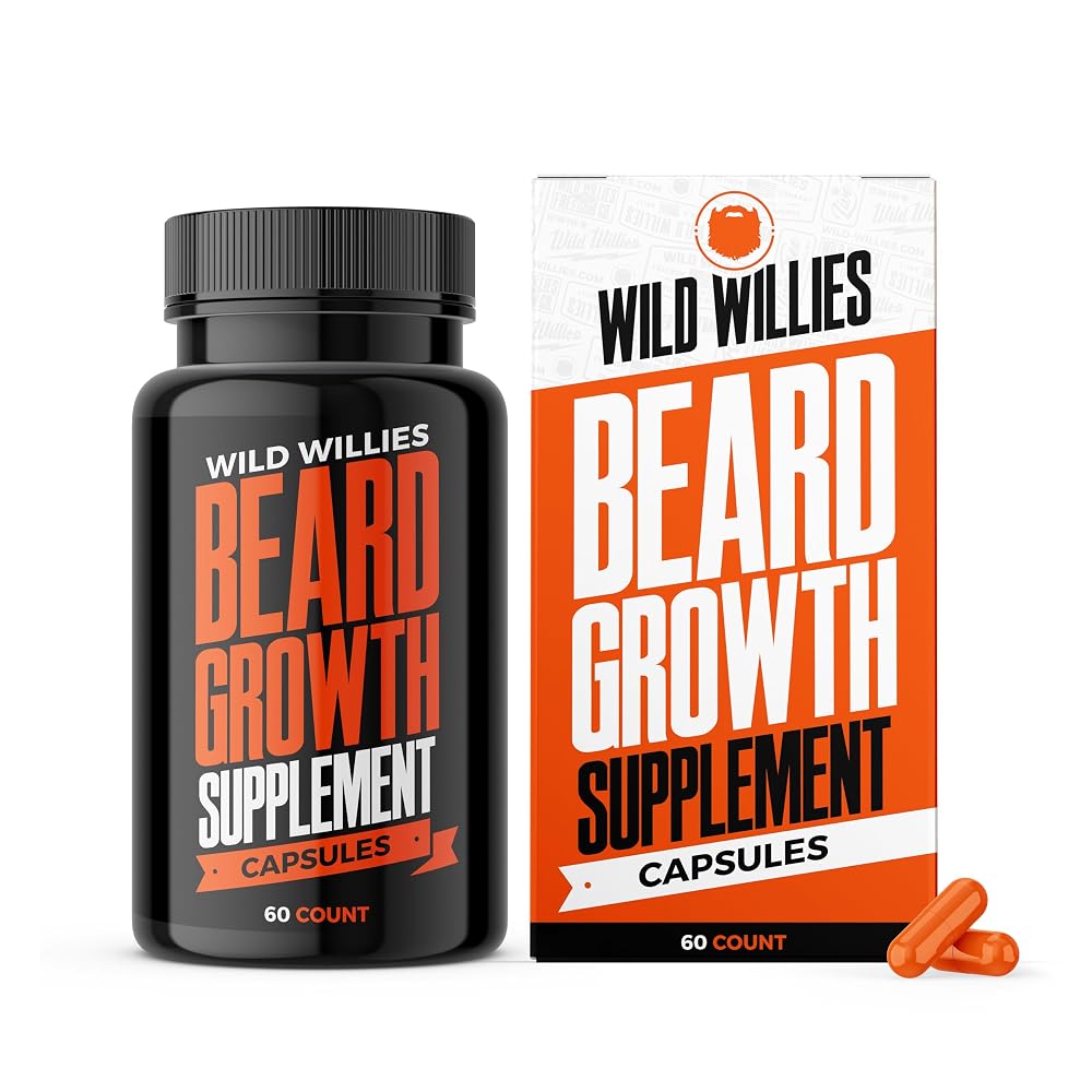 Wild Willies Beard Growth Vitamins for Men - 60 Capsules