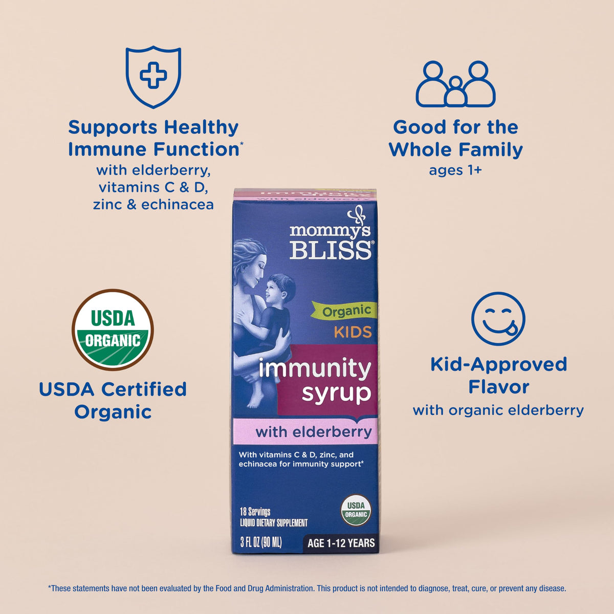 Mommy's Bliss Organic Elderberry Syrup Immune Support - 3 Fl Oz - image 4