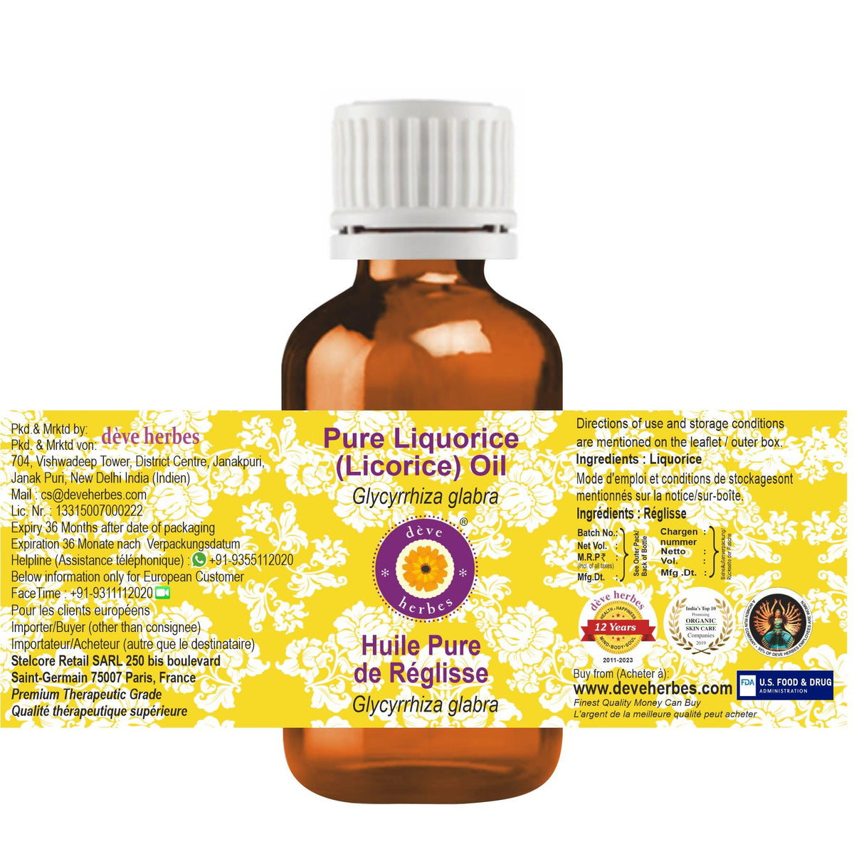 dève herbes Deve Herbes Pure Liquorice Essential Oil (Glycyrrhiza