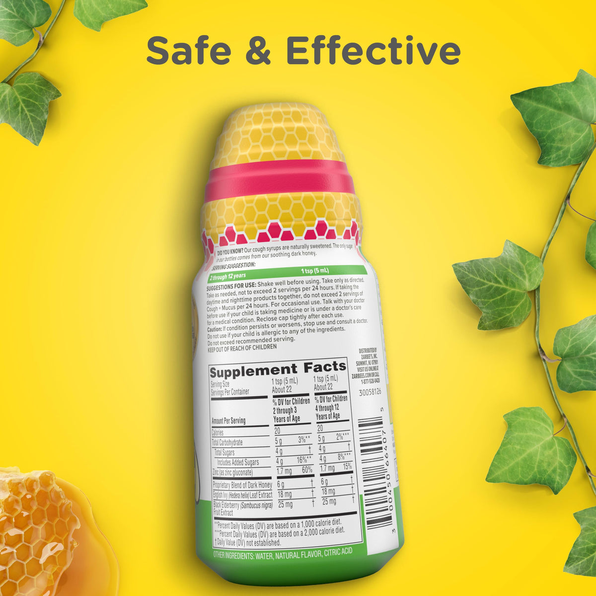Zarbee's Kids Daytime Cough Syrup + Mucus with Honey - 4 fl oz - image 6