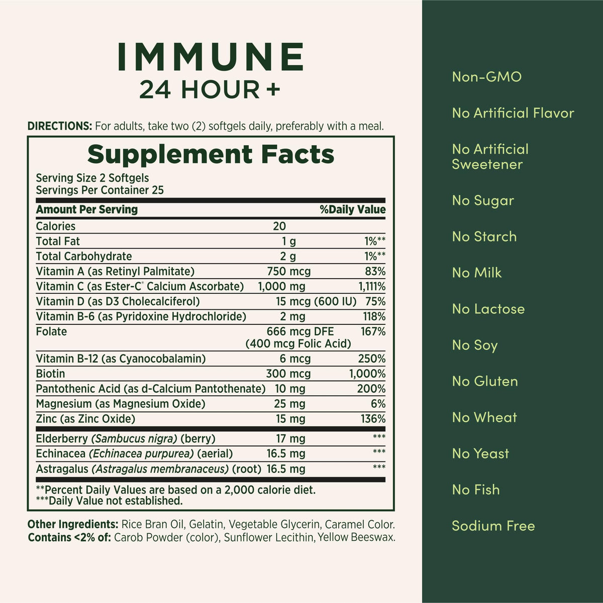 Nature's Bounty Immune 24 Hour+ with Ester-C - 50 Softgels - image 5