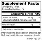 Source Naturals Pau D'Arco 500mg - 250 Tablets - image 2