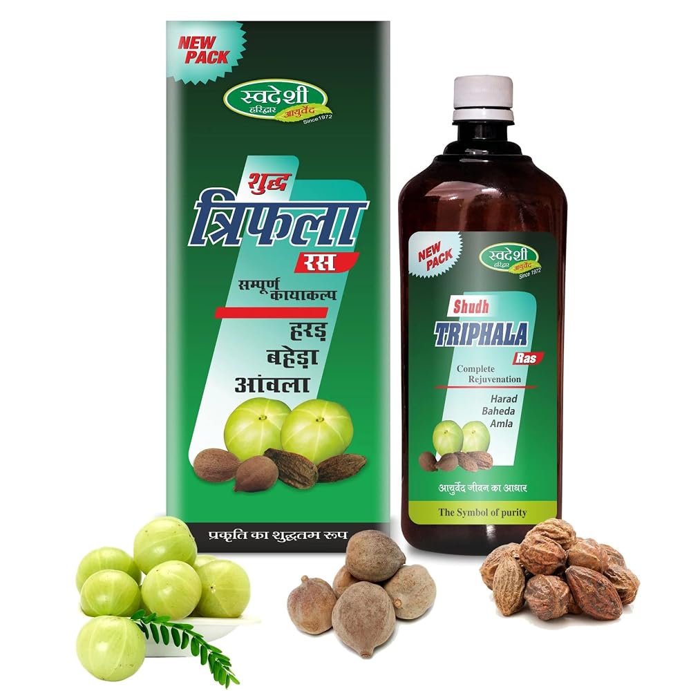Swadeshi Ayurved Triphala Ras Natural Juice Colon Cleanser - 500 mL