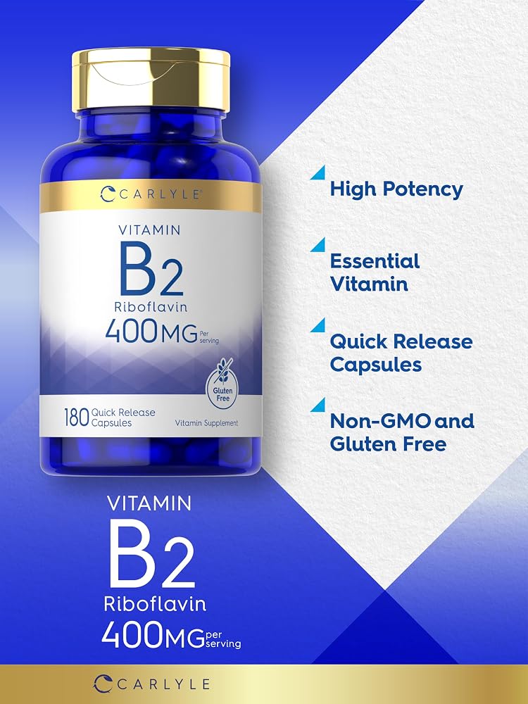 Carlyle Vitamin B-2 400mg Riboflavin - 180 Capsules - image 4