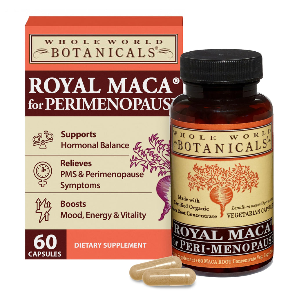 Whole World Botanicals Royal Maca for Peri-Menopause - 60 Vegetarian Capsules