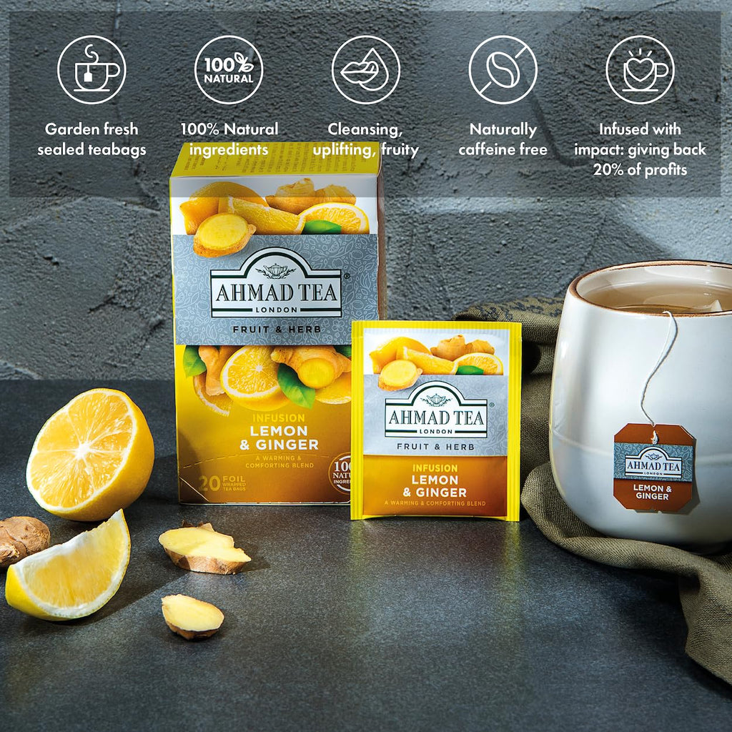 Ahmad Tea Lemon and Ginger Herbal Tea - 120 Teabags - image 7