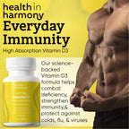 HEALTH IN HARMONY Vitamin D3 4000 IU Immune Support - 60 Softgels - image 4