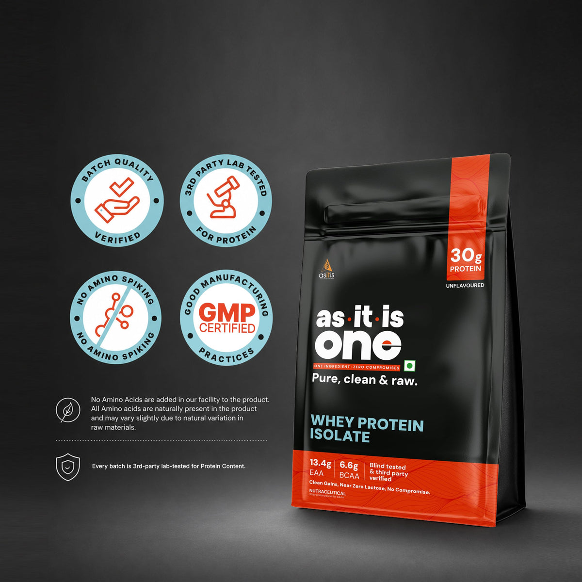 Asitis Nutrition AS-IT-is Nutrition Whey Protein Concentrate 80%