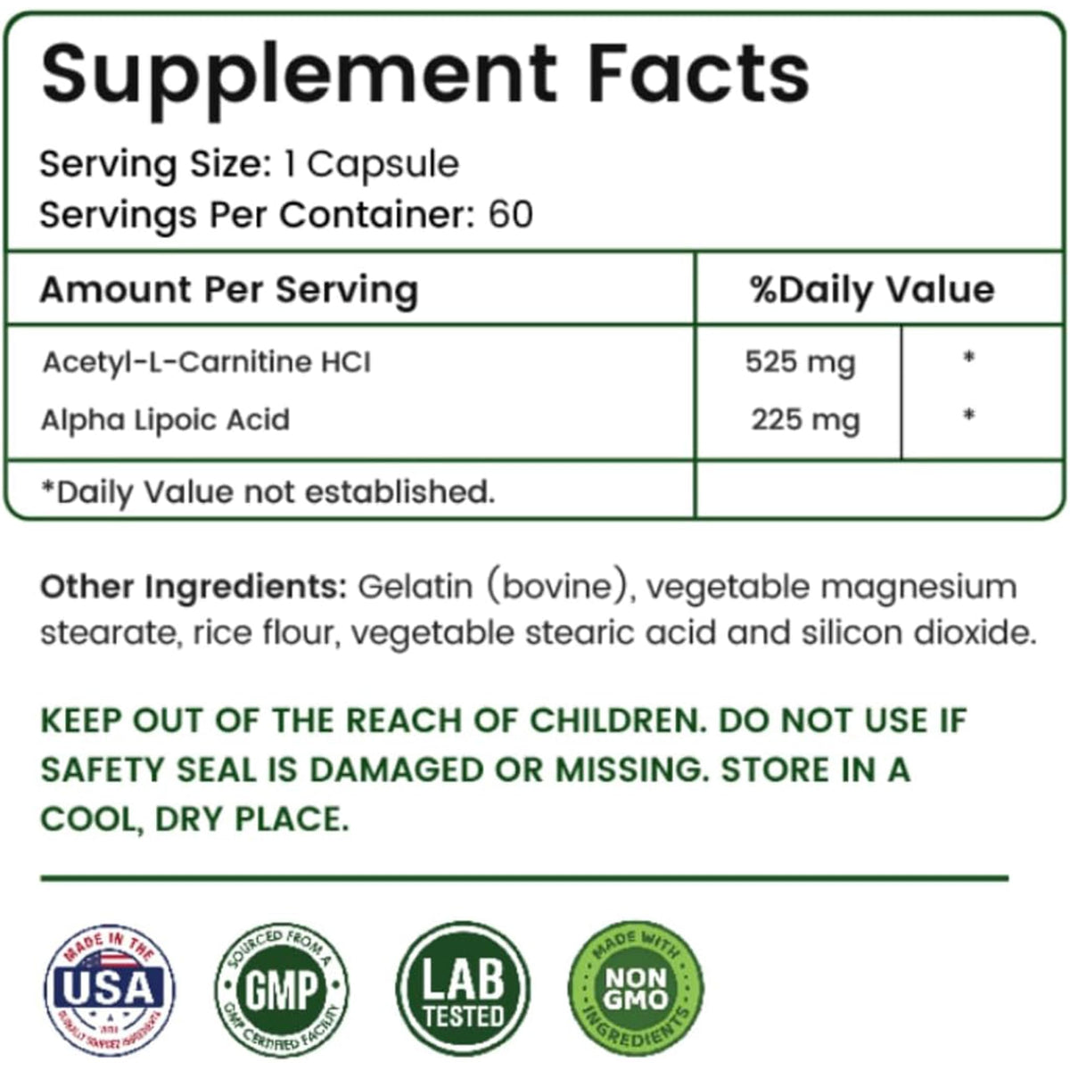 AAMATEC LIFE ALA/ALC High Potency Antioxidant Support - 60 Capsules - image 4