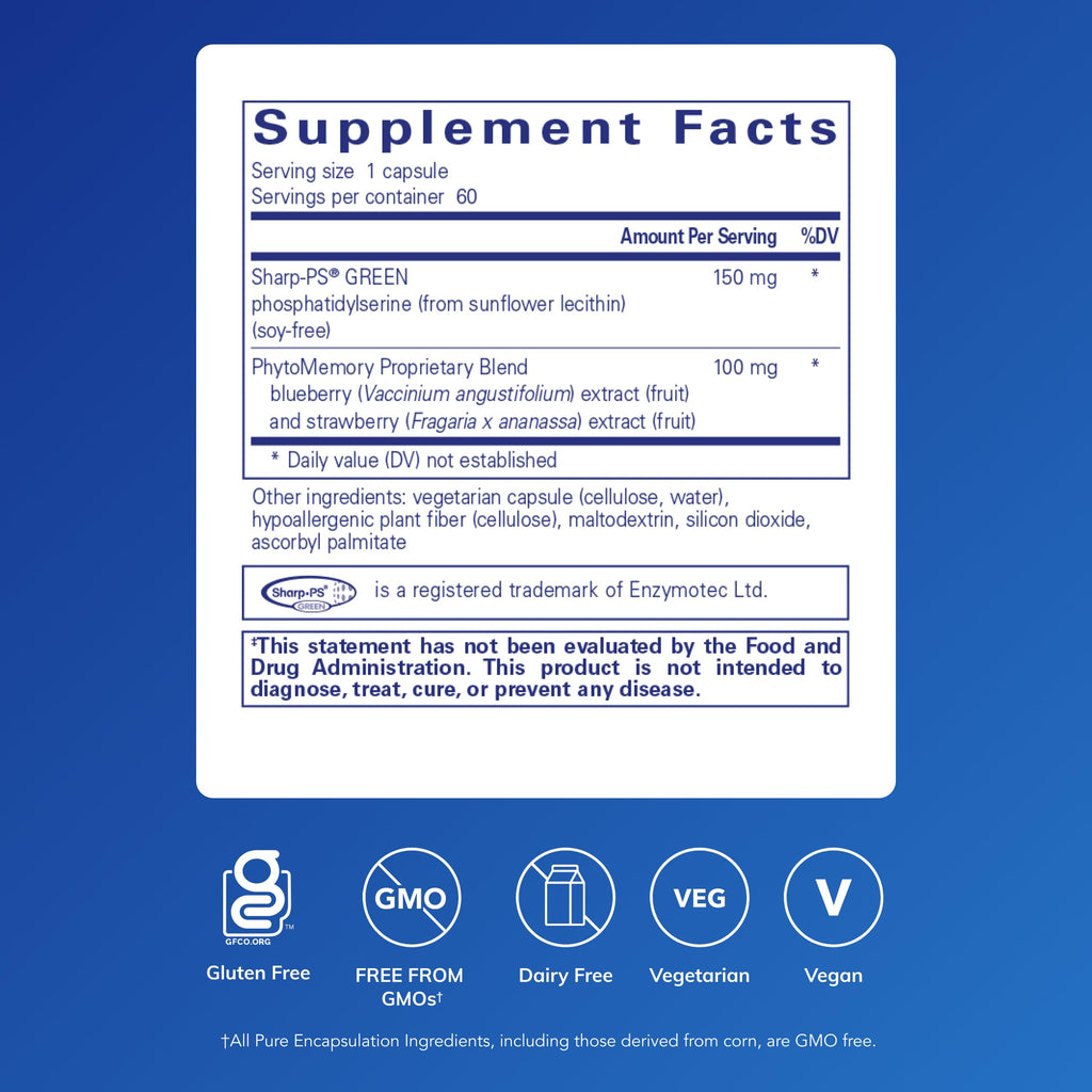 Pure Encapsulations PS Plus Brain Support - 60 Capsules - image 2