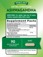Nature's Truth Ashwagandha Extra Strength Capsules - 90 Count - image 2