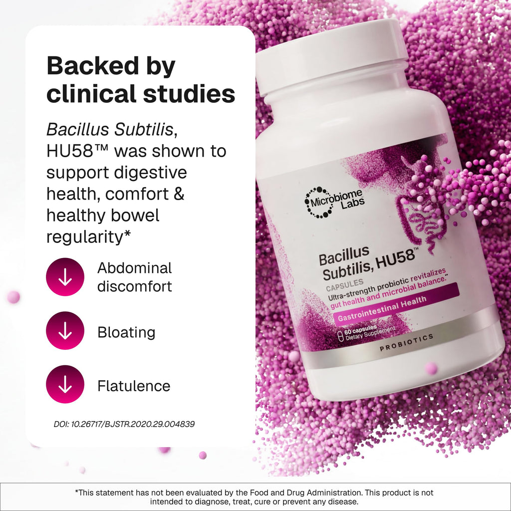 Microbiome Labs HU58 Bacillus Subtilis Probiotic - 60 Capsules - image 6