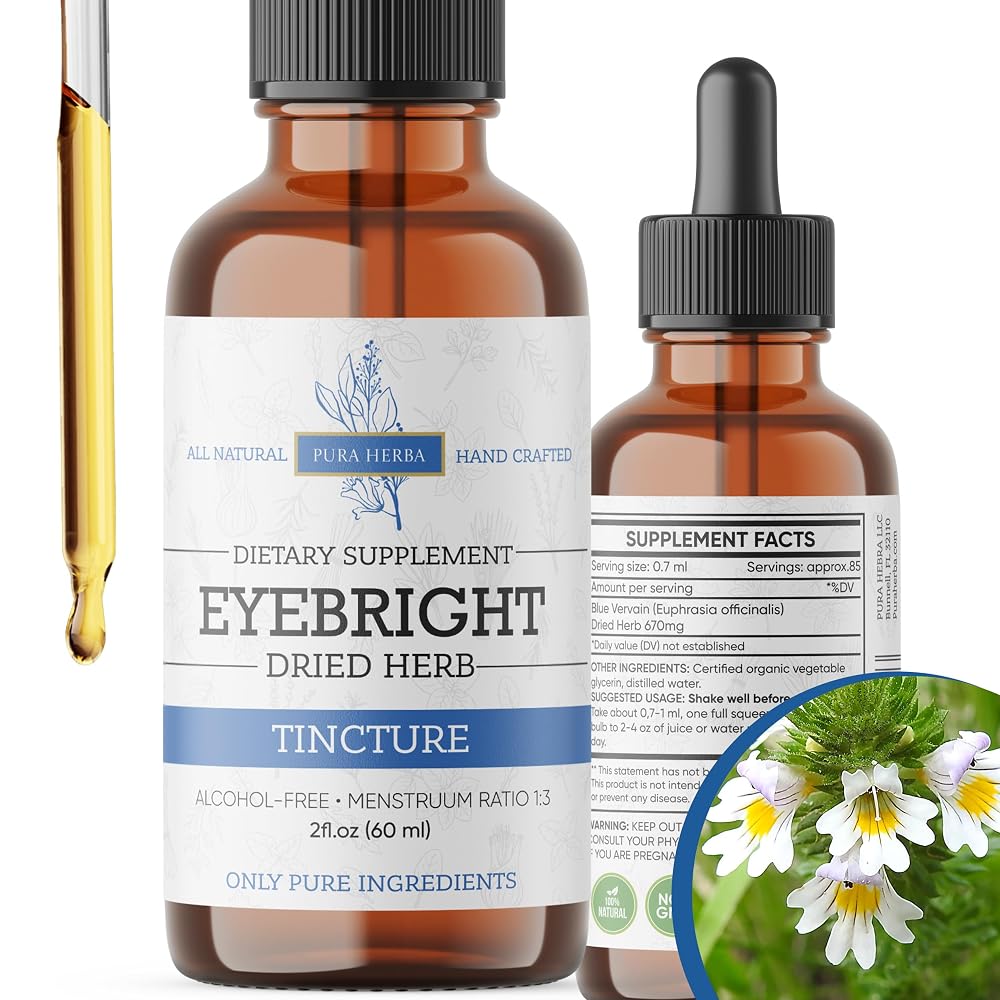 Pura Herba Eyebright Herb Extract Oral Drops - 2 Fl Oz