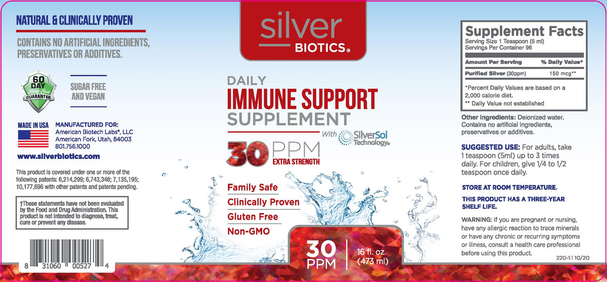 Silver Biotics 30 PPM Extra Strength Immune Support - 16 Fl Oz - image 4