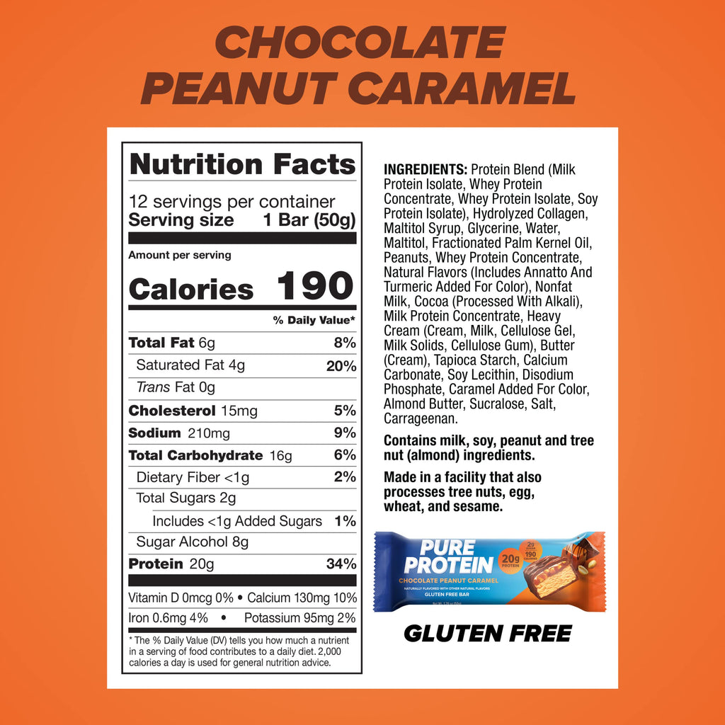 Pure Protein Bars, High Protein, Nutritious Snacks to Support Energy