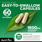 Nutrivein Premium Ashwagandha Capsules 1600mg - 120 Capsules - image 5