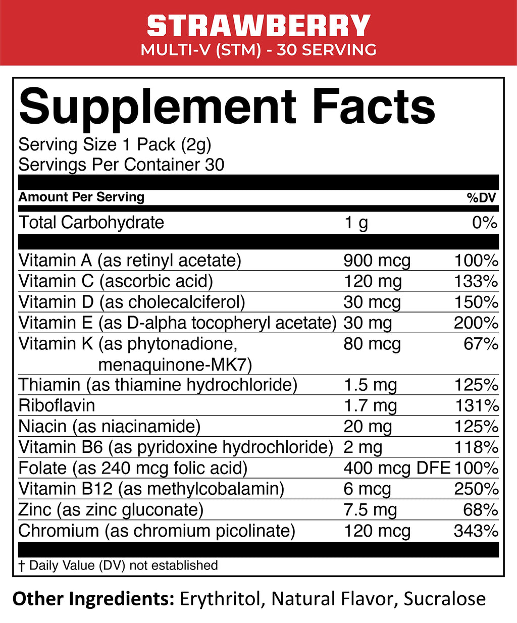 MTN OPS Multi-V STM Daily Multivitamin Powder - 30 Servings - image 2