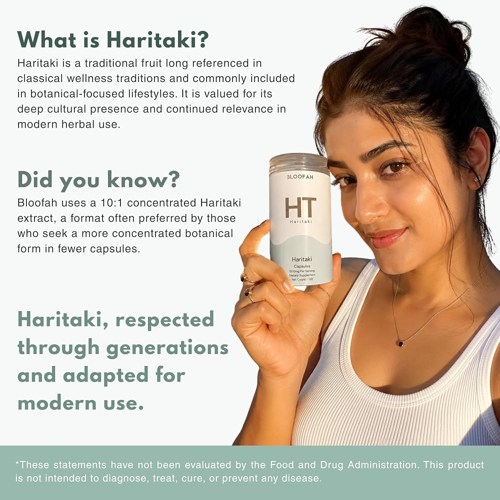 Bloofah Haritaki Extract 500mg Capsules - 120 Count - image 3