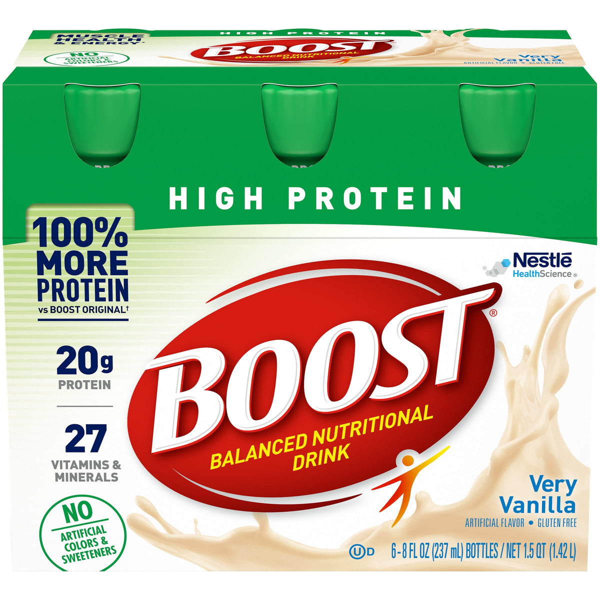 BOOST High Protein Nutritional Drink Vanilla - 6 Count