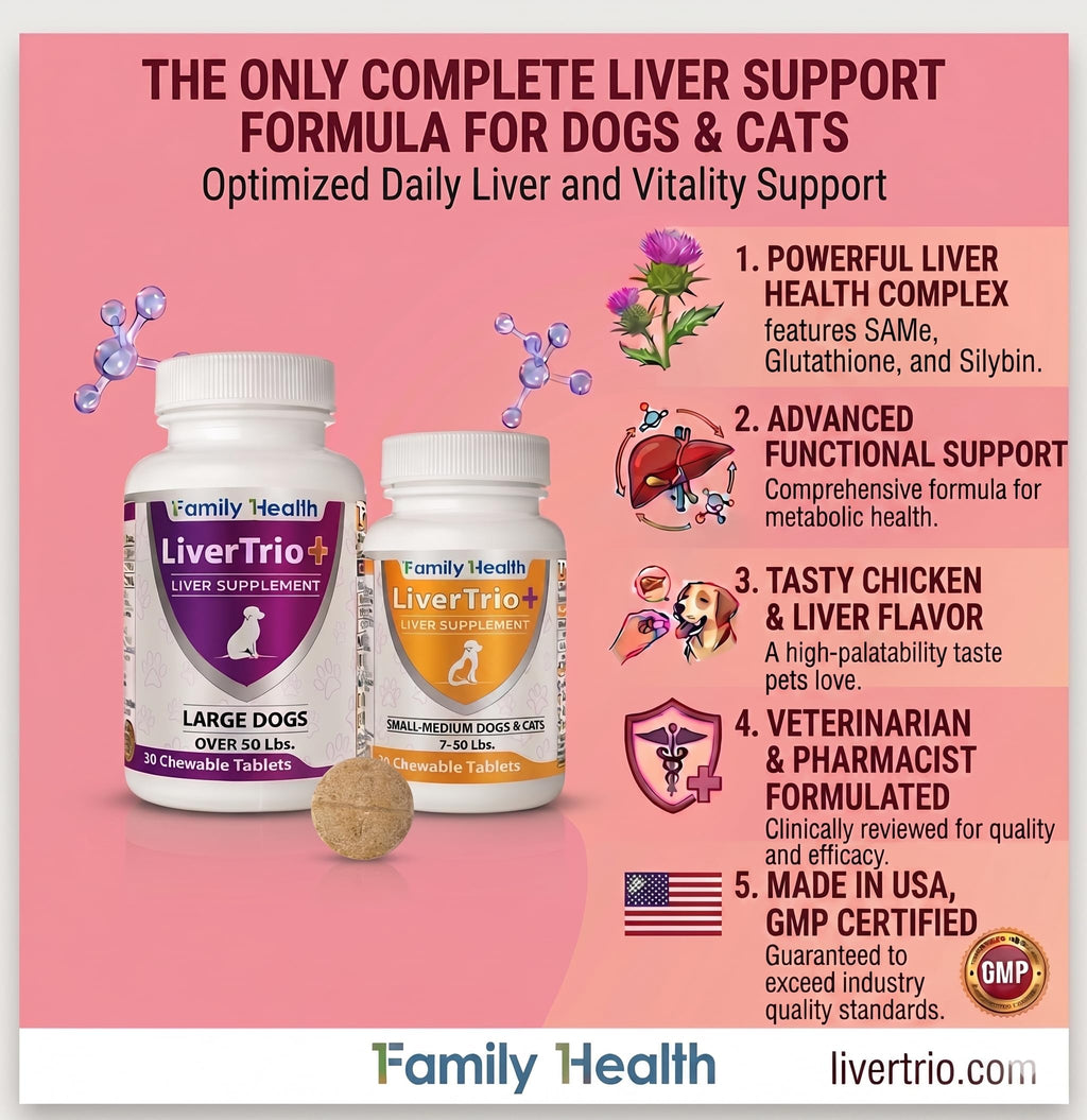 LiverTrio+ Comprehensive Liver Support for Large Dogs - 30 Tablets - image 4